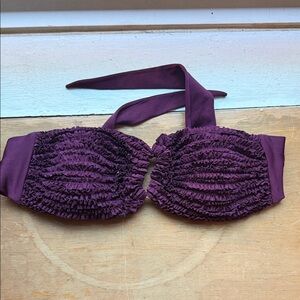 PILY Q Purple Ruffled Women's Bandeau Top